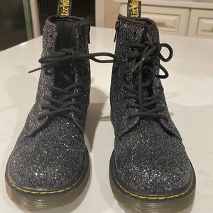 Like new Doc Martens Glitter Air Waze Black Boots.  Kids Size 4.